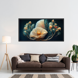 Premium Elegant Floral Flower art Canvas Wall Painting for Wall Decors