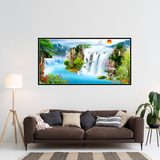 Premium Stunning Waterfall Nature Scenery of Colorful Canvas Wall Paintings & Arts