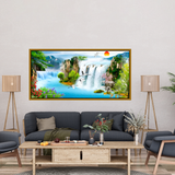 Premium Stunning Waterfall Nature Scenery of Colorful Canvas Wall Paintings & Arts