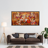 Premium Glorious Shri Ram Darbar Wall Art & Paintings for Home Wall Decors