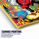 90S Love With The Mickey Cotton Canvas Wall Painting