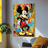 90S Love With The Mickey Cotton Canvas Wall Painting