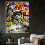 All You Care About Is Money David Art Cotton Canvas Wall Painting