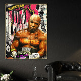 Baddest Man On The Planet Brutal Mike Tyson Cotton Canvas Wall Paintin