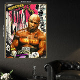 Baddest Man On The Planet Brutal Mike Tyson Cotton Canvas Wall Paintin