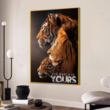 Be The King Of Your World Motivational Cotton Canvas Wall Painting
