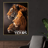 Be The King Of Your World Motivational Cotton Canvas Wall Painting