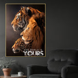 Be The King Of Your World Motivational Cotton Canvas Wall Painting