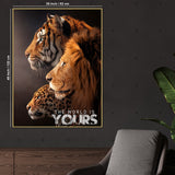 Be The King Of Your World Motivational Cotton Canvas Wall Painting