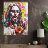 Blessing By Jejus Christ Pop Art Cotton Canvas Wall Painting