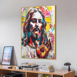 Blessing By Jejus Christ Pop Art Cotton Canvas Wall Painting