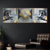 Luminescent Equine Charms Crystal Glass Premium Painting Set Of 3