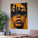 Master Flame City Skyline Cotton Canvas Wall Painting