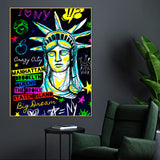 New York Dreamscape Graffiti Goddess Cotton Canvas Wall Painting