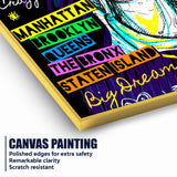 New York Dreamscape Graffiti Goddess Cotton Canvas Wall Painting