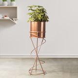 On Trend Abstract Ross Gold Stand & Ross Gold Finish Pot - Medium Size