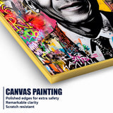 President Nelson Mandela Street Art Portrait Cotton Canvas Wall Painti