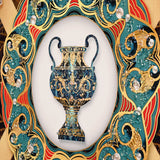 Pride Of Wild Elephant Framed Crystal Glass Painting Set Of 3