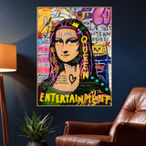 The Modern Mona Lisa Graffiti Cotton Canvas Wall Painting