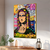 The Modern Mona Lisa Graffiti Cotton Canvas Wall Painting