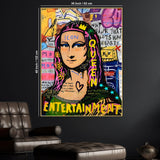 The Modern Mona Lisa Graffiti Cotton Canvas Wall Painting