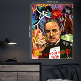 The Real Godfather Marlon Brando Cotton Canvas Wall Painting