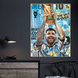 The Wait is Over GOAT Messi Cotton Canvas Wall Painting