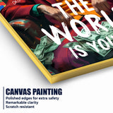 The World is Your Jocker Graffiti Cotton Canvas Wall Painting