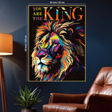 You Are The King Colour Abstract Cotton Canvas Wall Painting