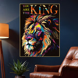 You Are The King Colour Abstract Cotton Canvas Wall Painting
