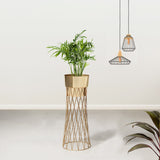Zen Botanics Gold Stand & Ross Gold Pot - Medium Size Planter