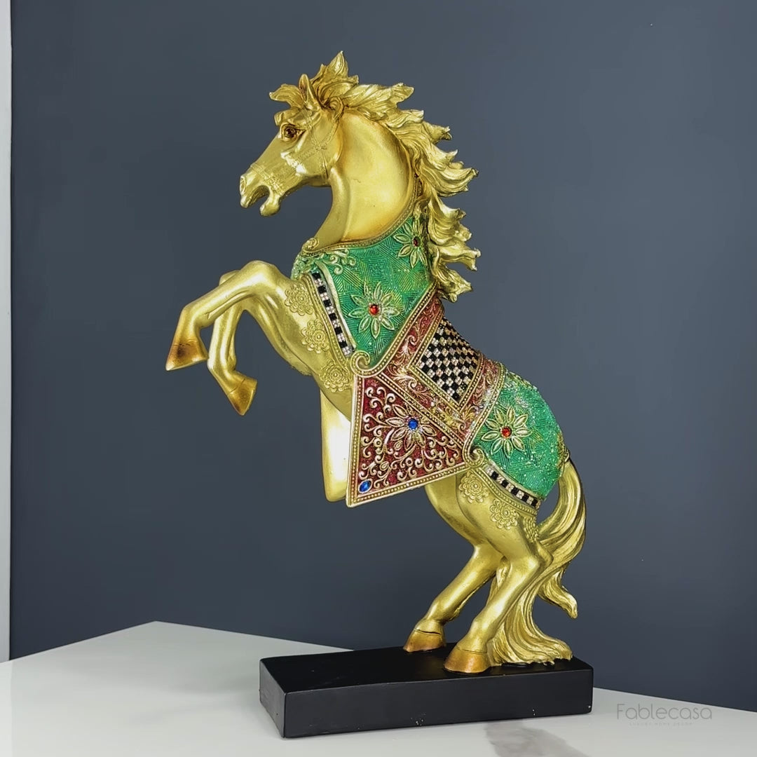 Linga Horse Resin Showpiece