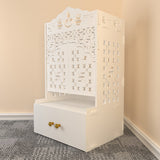 Premium Door Temple with Inbuilt Focus Light & Spacious Wooden Shelf