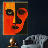 Abstract Face Mindset Is Everything Cotton Canvas Wall Painting