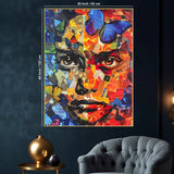 Abstract Floral Butterfly Woman Cotton Canvas Wall Painting