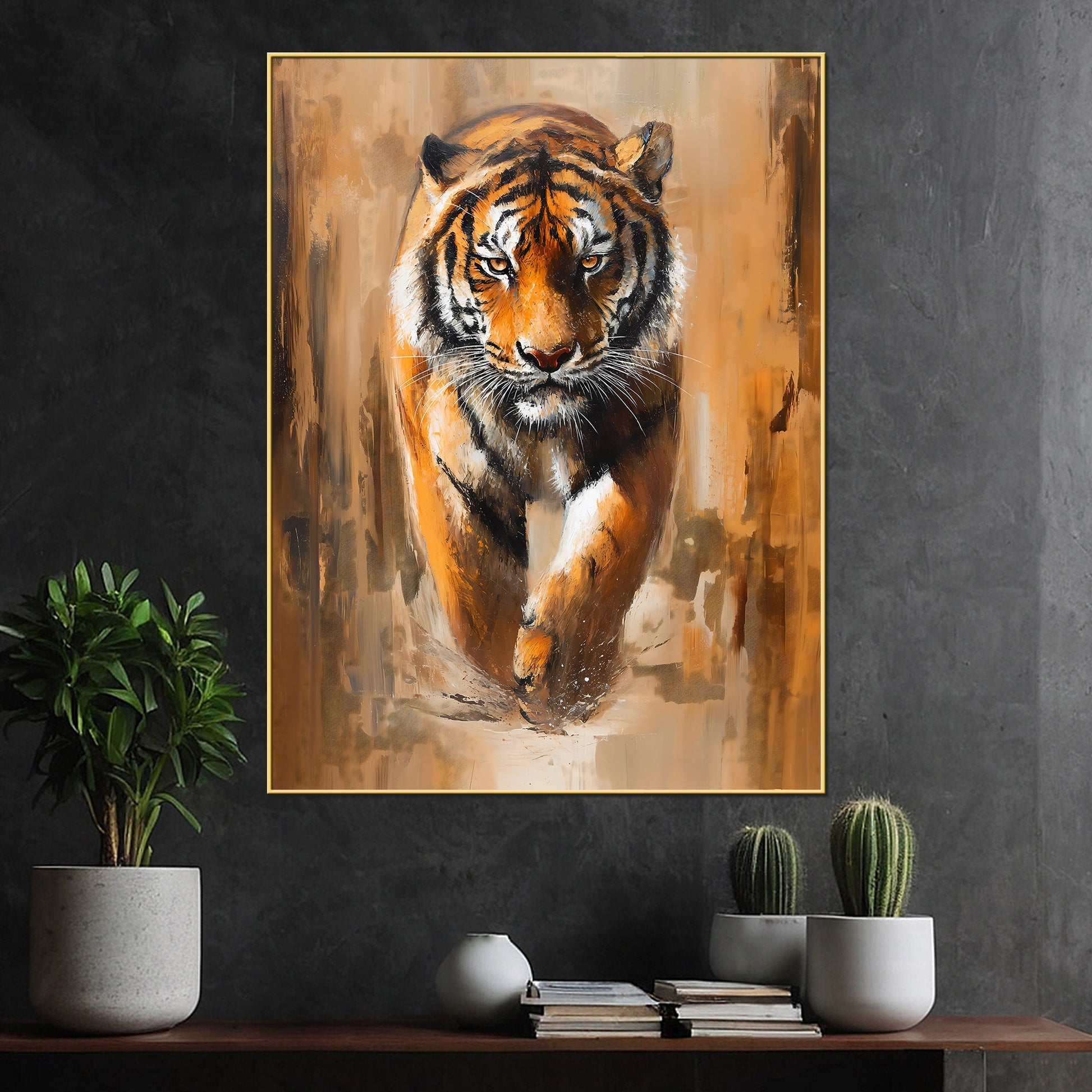 Abstract Lone Warrior On Final Walk Cotton Canvas Wall Painting