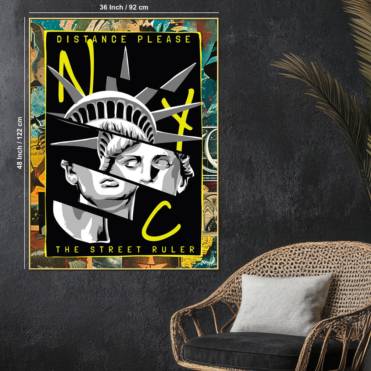 Abstract NYC The Street Ruler Canvas Wall Painting