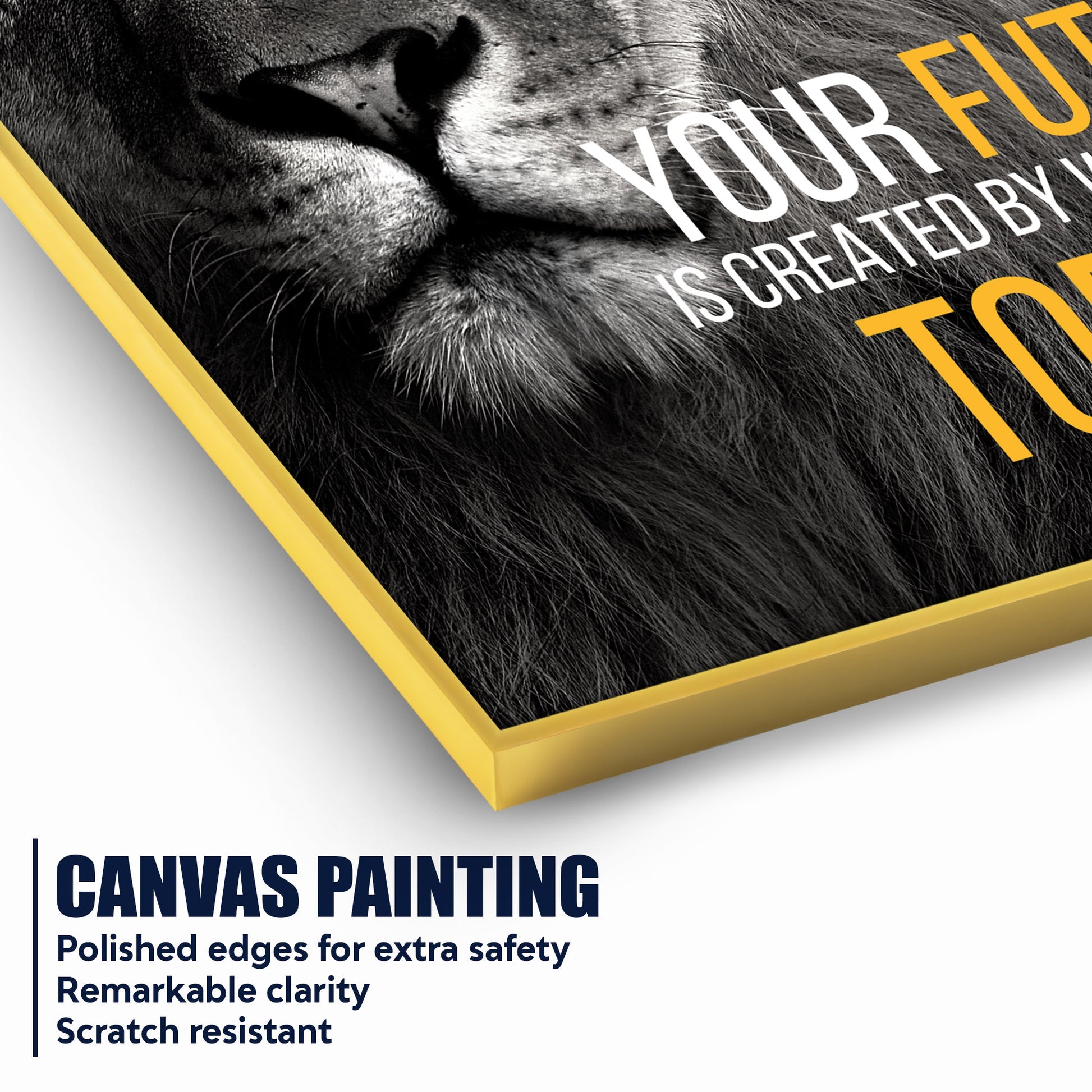 Always First Step Decide Your Last Step Cotton Canvas Wall Painting