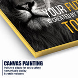 Always First Step Decide Your Last Step Cotton Canvas Wall Painting