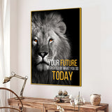 Always First Step Decide Your Last Step Cotton Canvas Wall Painting