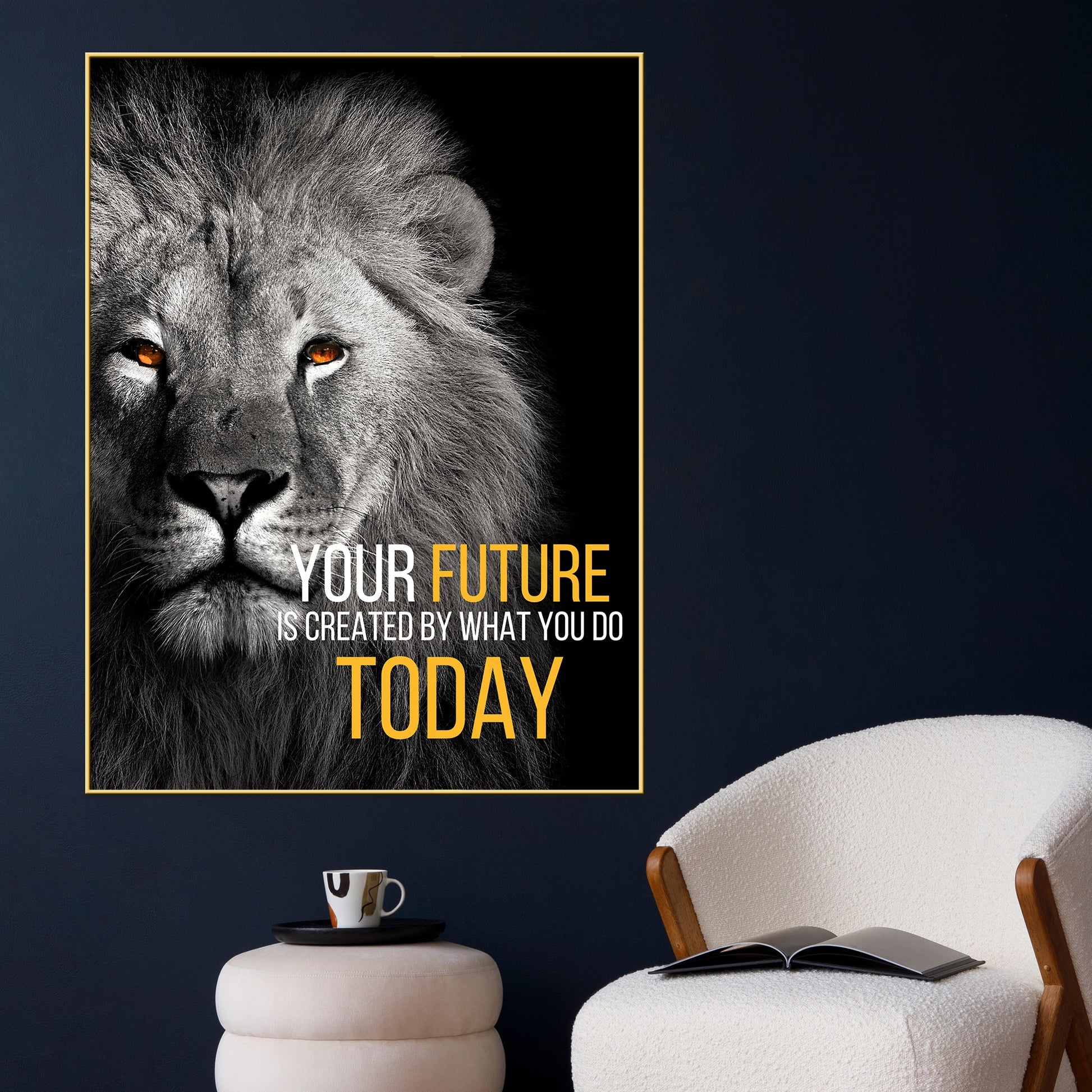 Always First Step Decide Your Last Step Cotton Canvas Wall Painting