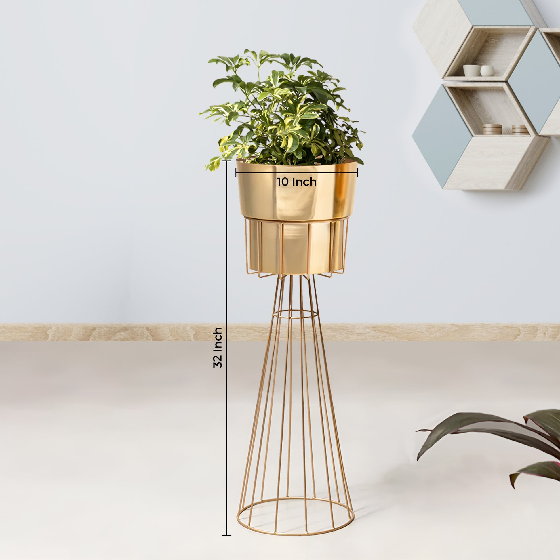 Avant Garden Golden Finish - Large Size Planter