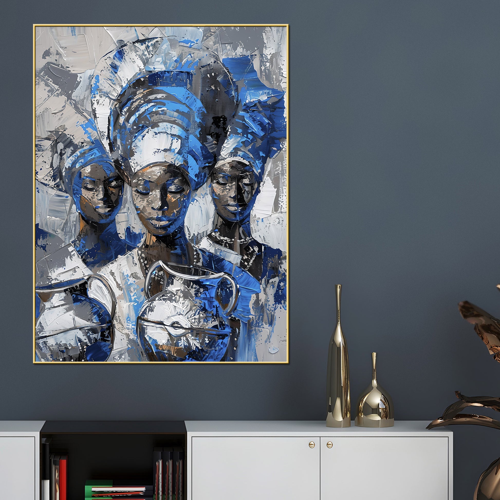 Aziza Of African Fairy Cotton Canvas Wall Painting