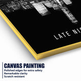 Balance Between Skyline Day And Night Cotton Canvas Wall Painting