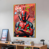 Be The Hero Of Your Life Dead Pool Graffiti Cotton Canvas Wall Paintin