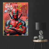 Be The Hero Of Your Life Dead Pool Graffiti Cotton Canvas Wall Paintin