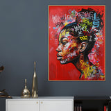 Beauty Of Wakanda Afro Art Cotton Canvas Wall Painting