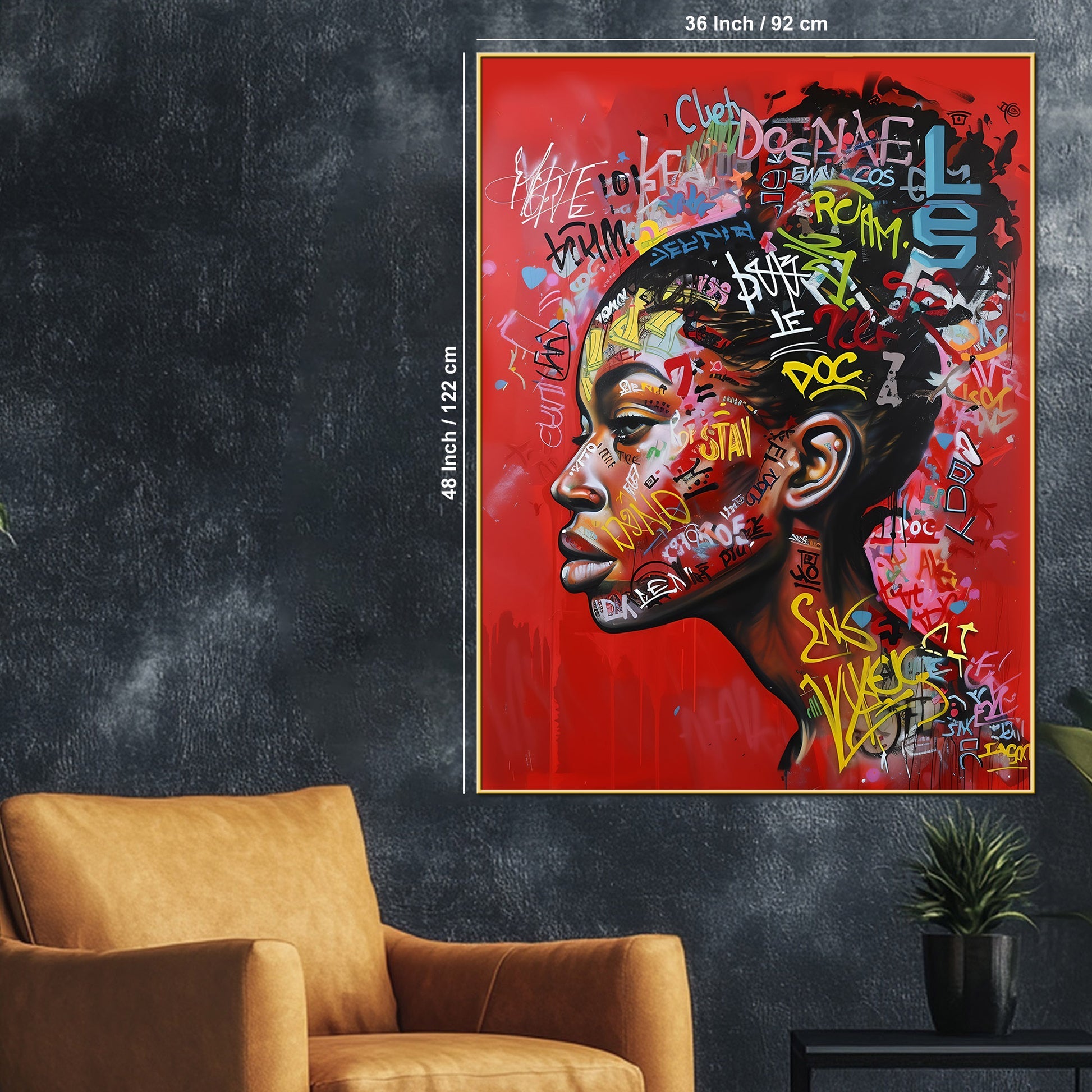 Beauty Of Wakanda Afro Art Cotton Canvas Wall Painting