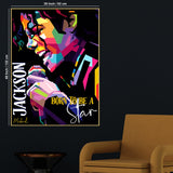 Born To Be Star MJ Abstract Art Cotton Canvas Wall Painting