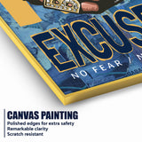 Boss Hand No Excuses No Limits Cotton Canvas Wall Painting